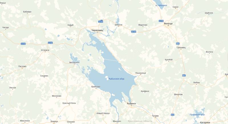 Рыбинское водохранилище карта, где находится
