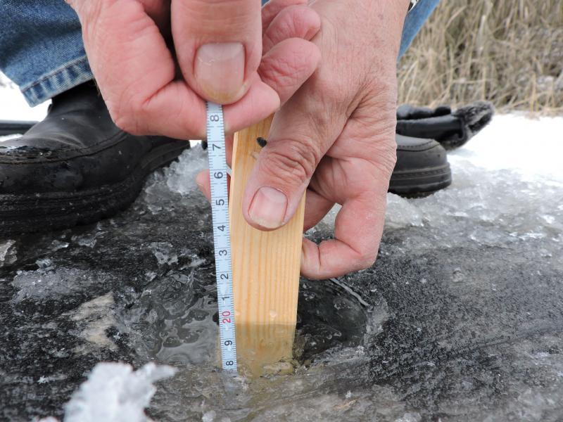 Измерение толщины льда